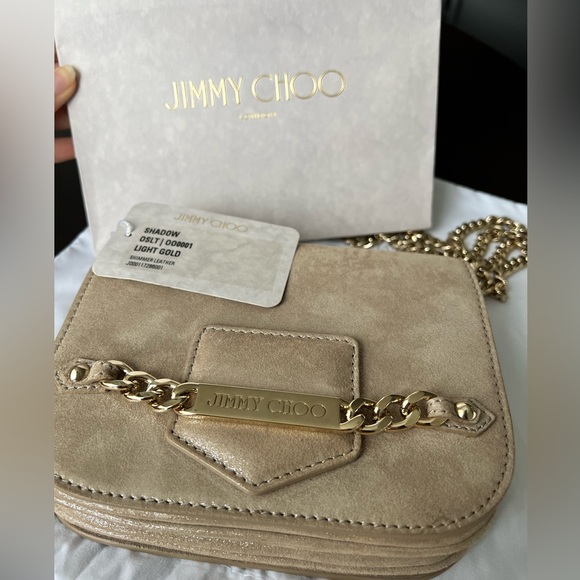 Shimmer leather Jimmy Choo cross body mini bag - Picture 7 of 12
